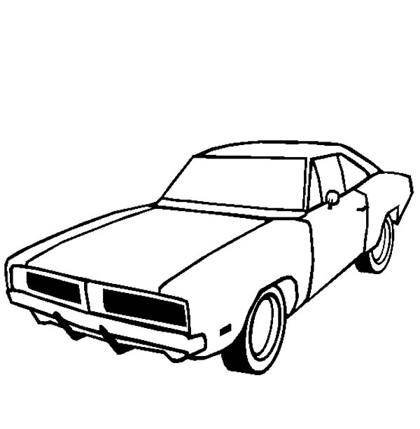 Dodge Cars, : 1969 Dodge Challenger Car Coloring Pages