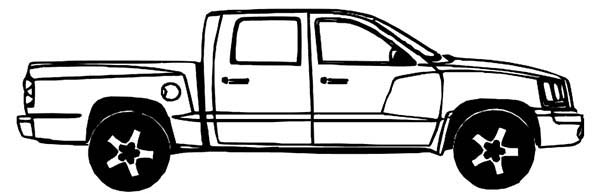 Dodge Cars, : Dodge Car Dakota Truck Coloring Pages