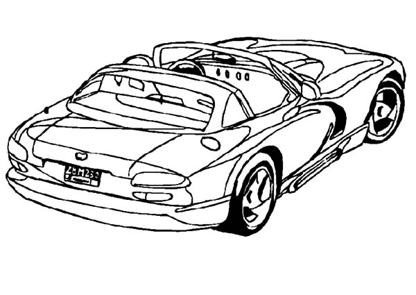Dodge Cars, : Dodge Viper Coupe Car Coloring Pages